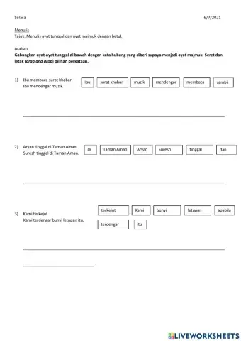 Ayat tunggal dan ayat majmuk