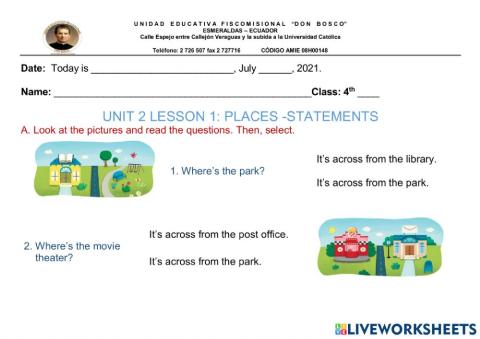 Places to go-statements