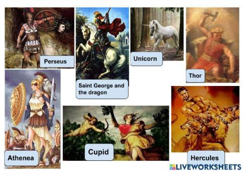 Myths and legends - characters