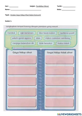 Amalan gaya hidup sihat