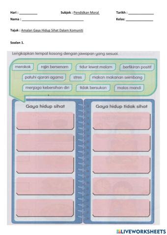 Amalan gaya hidup sihat