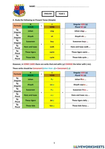 ENG Y5 Week 22 (4-8 JULY) Worksheets 1