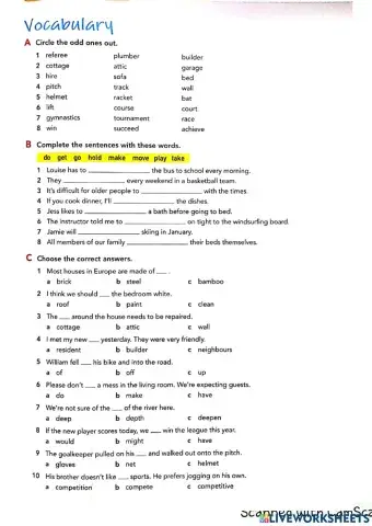 Close-Up Unit 6 - Vocabulary