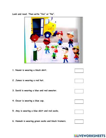 Yesr 2 Unit 7 :Look, read and write yes or no