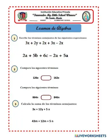 Examen de Álgebra