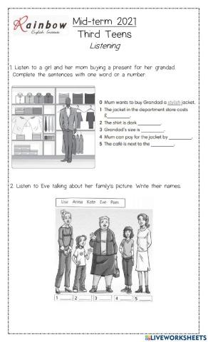 Listening exam 3rdteens