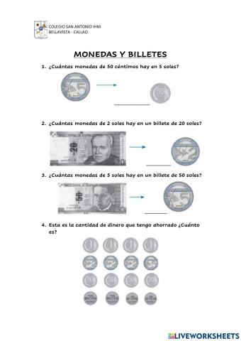 Monedas y billetes