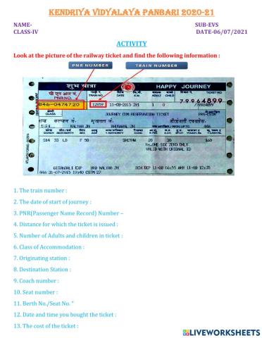 Railway Ticket