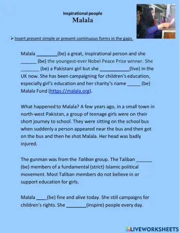 Malala is an inspirational person.