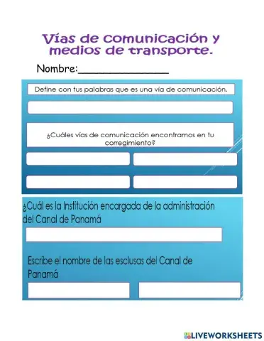 Vías y medios de comunicacion