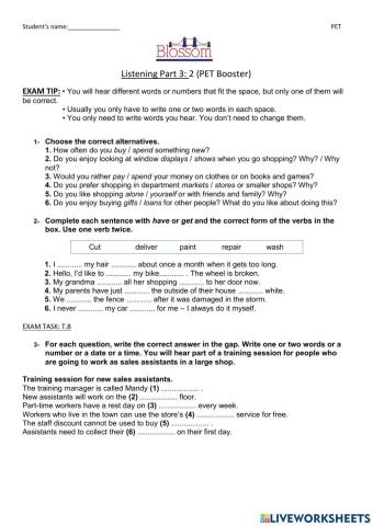 Listening PArt 3 (2) PET Booster