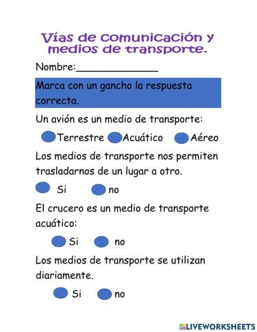Medios de transporte