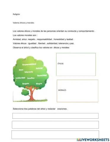 Valores Eticos y morales