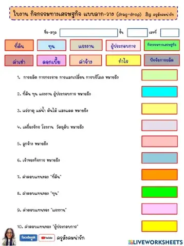 กิจกรรมทางเศรษฐกิจ-ครูสังคมน่ารัก