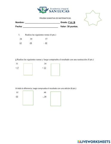 Problemas combinados de adición y sustracción