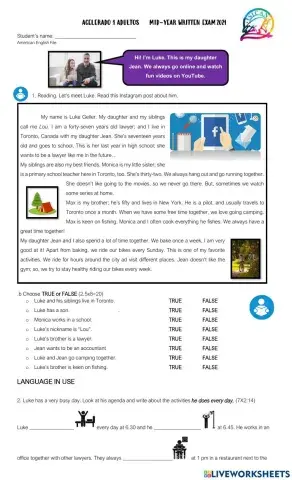 Mid year written exam - acelerad0 1 adultos