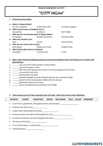 The legend of Sleepy Hollow