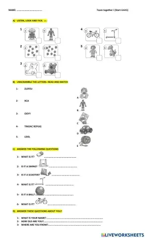 Test starter and unit 1