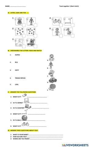 Test starter and unit 1