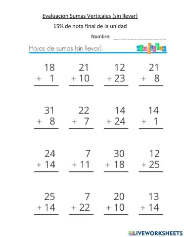 Sumas Verticales
