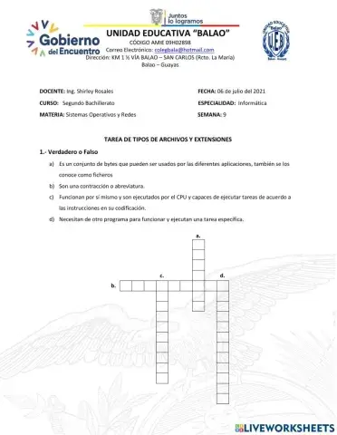 Tipos de archivos y extensiones