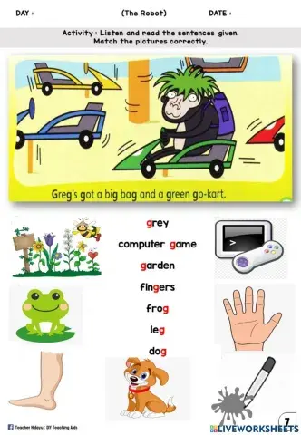 The Robot (Phonics : Match)