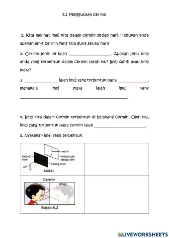 Cahaya dan optik: 8.1 penggunaan cermin