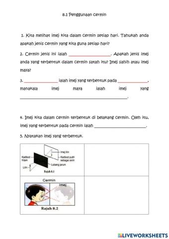 Cahaya dan optik: 8.1 penggunaan cermin
