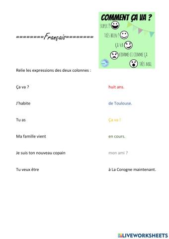 Complétez les phrases