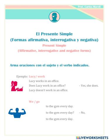 Presente simple - Forma afirmativa