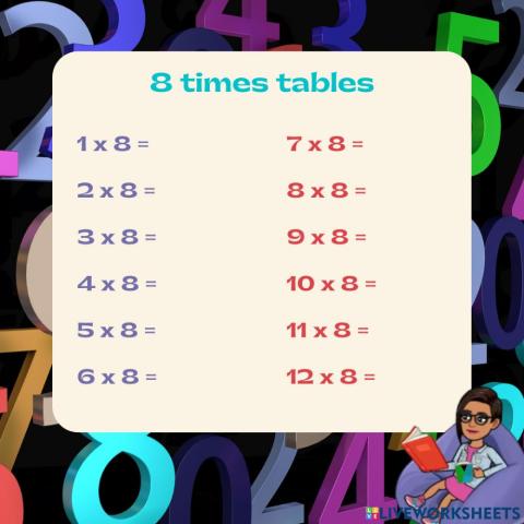 8 Time Tables