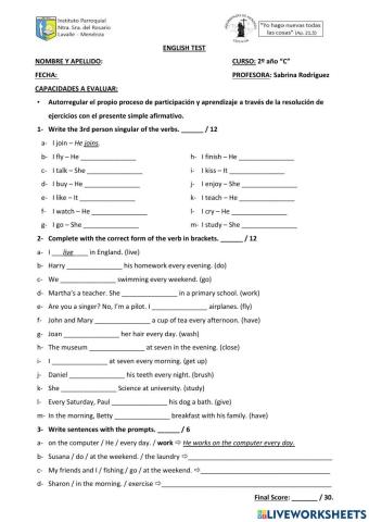 Present Simple Affirmative