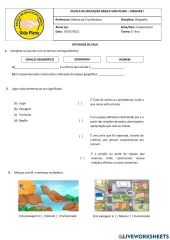 Categorias do Espaço Geográfico