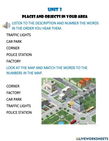 Unit 3 - places and objects in your area