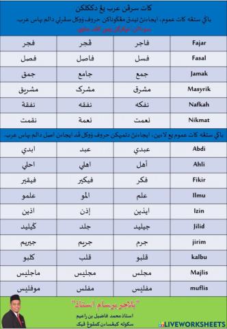 Jawi Tahun 6 - Serapan Bahasa Arab 2