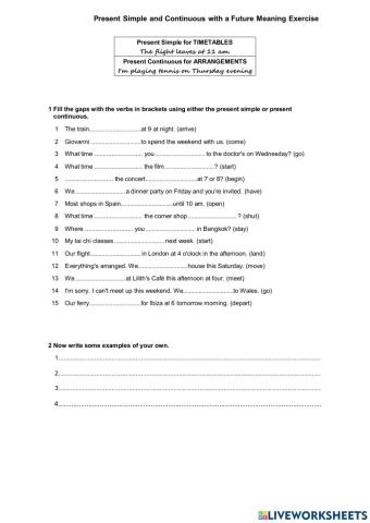 Future with Simple Present