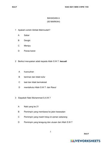 Pengantar dakwah BAH A SET 2 ( MS 1-10)