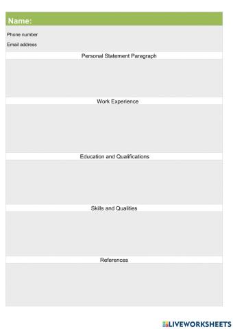 My resumé - First draft