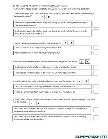 Bahasa standard - KEPIMPINAN MELALUI TELADAN