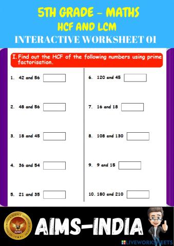 5th-maths-ps01- hcf and lcm - ch 05