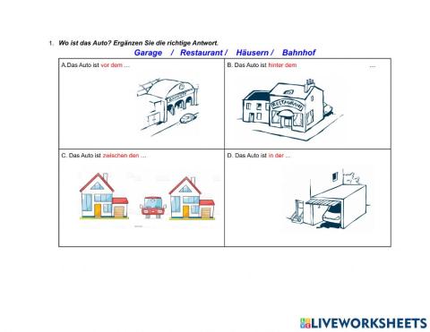 Präposition auf, vor, neben ...