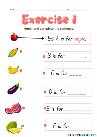 Learning Alphabets with Fruits