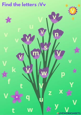 Alphabet letter Vv
