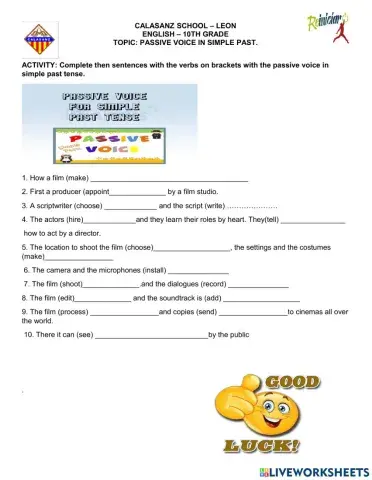 Passive voice in simple Past