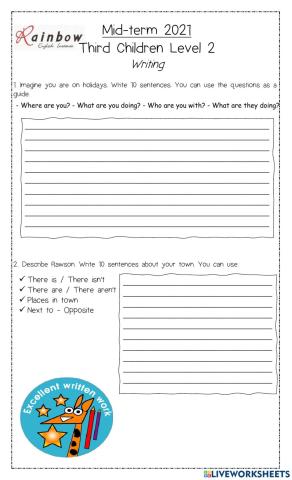 Writing mid term 3rd children c
