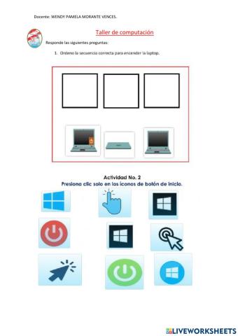 Encendido y apagado de la pc