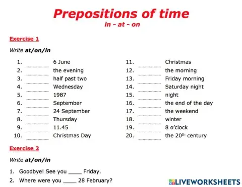 Prepositions of Time by Surendra Sir