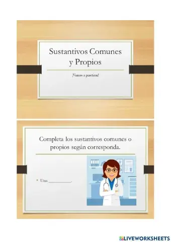 Sustantivos propios y comunes