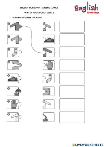 Winter homework- Level 1- Arzeno School