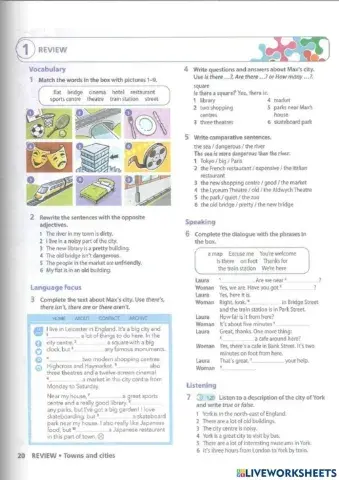 English Plus 1 Year 5: Unit 1: Page 20